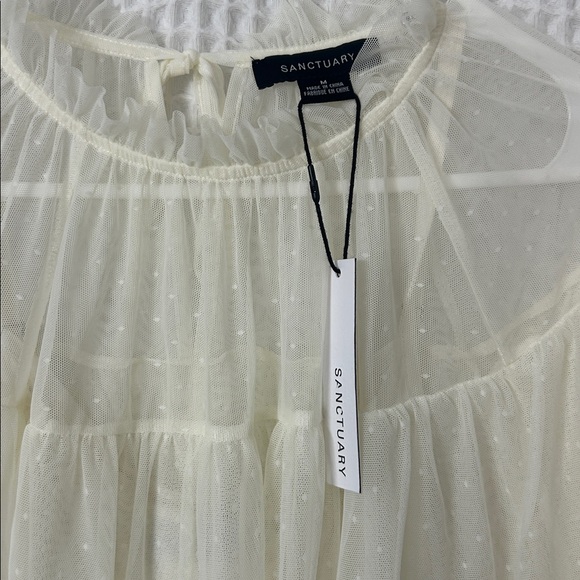NWT SANCTUARY The Ethereal Blouse Chalk Medium - Picture 9 of 12